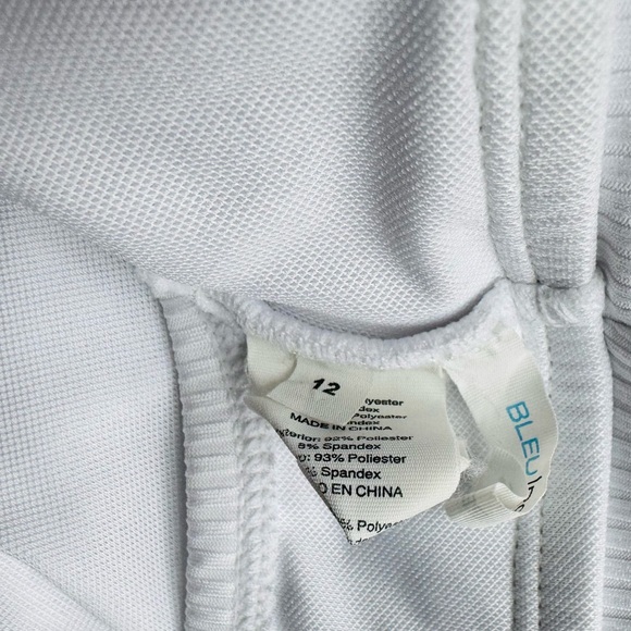 Bleu Rod Beattie White Ribbed Bikini Set Gold Hardware | Top 36D Bottom 12 - Picture 4 of 6